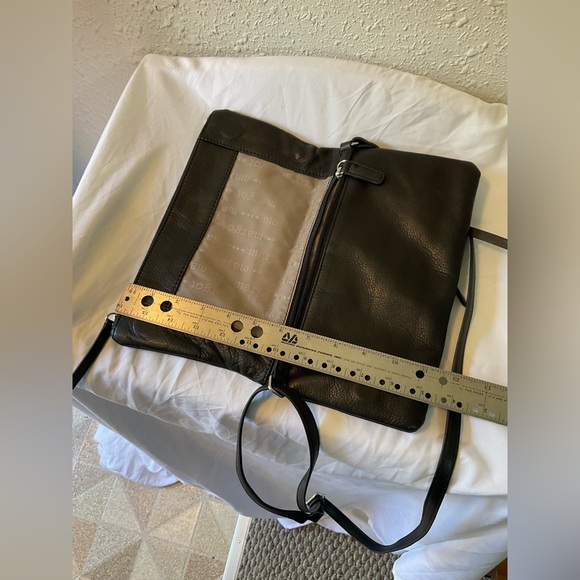 Margot fold over black leather crossbody - Picture 10 of 10